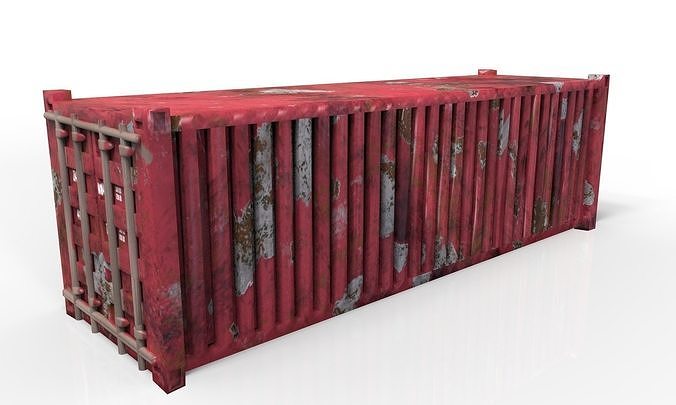 Old Container Low-poly 3D model