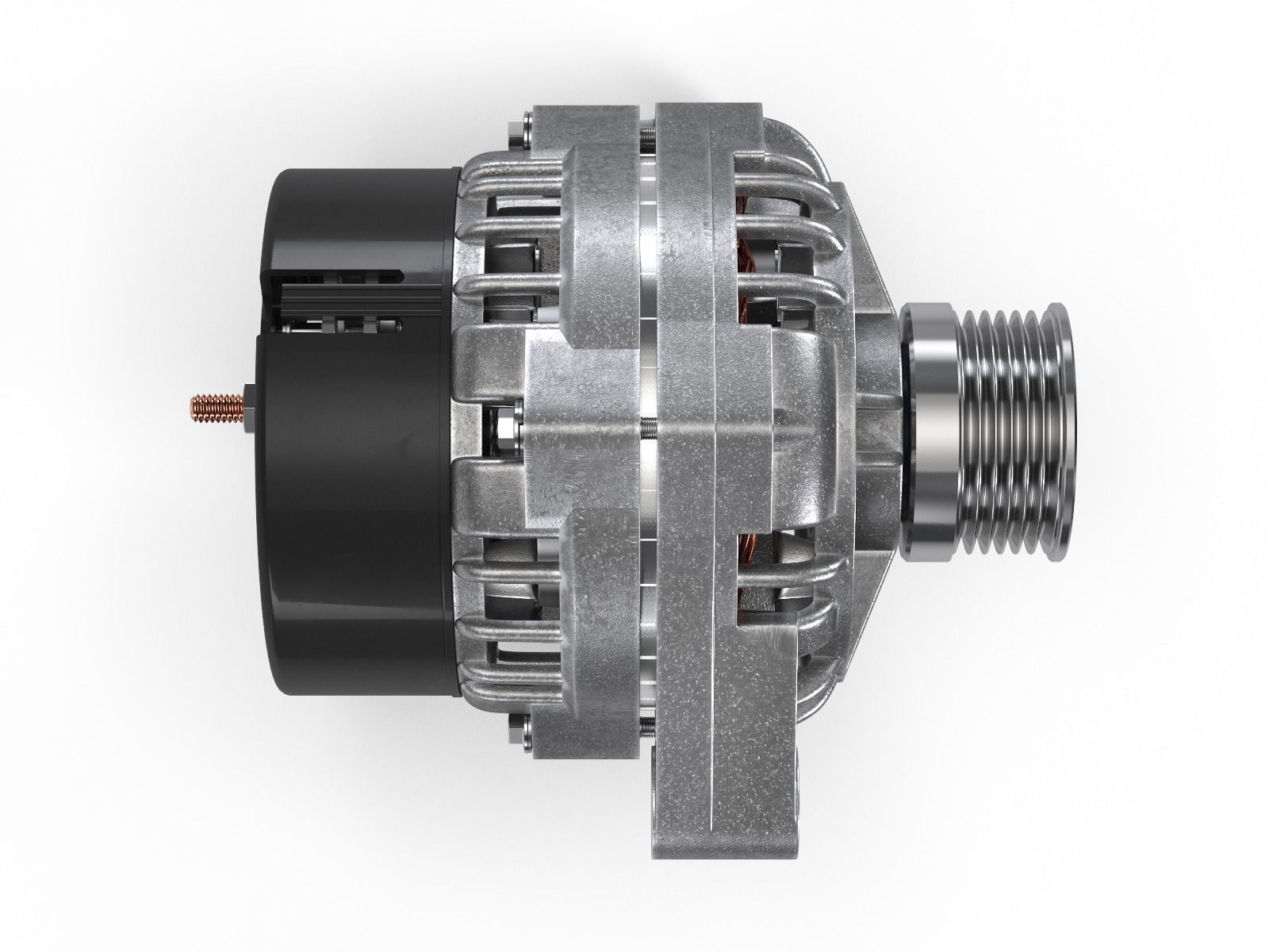 Car Alternator 3D model_6