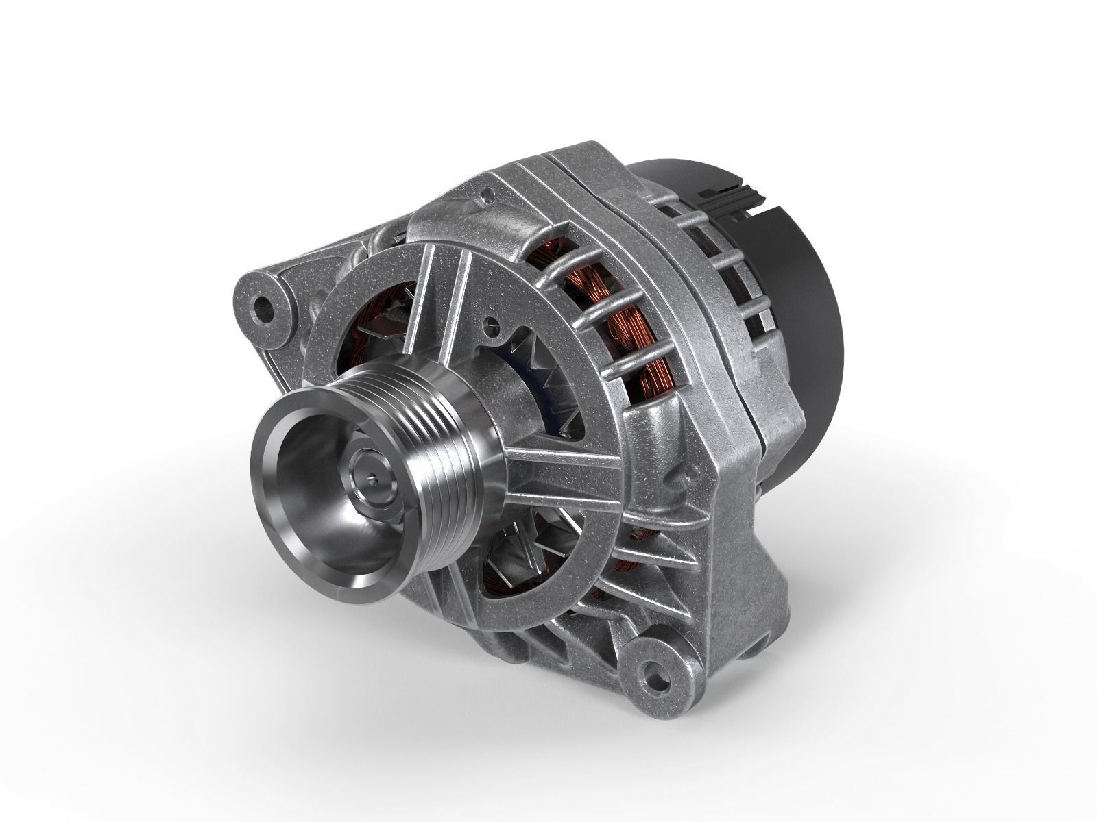 Car Alternator 3D model_1