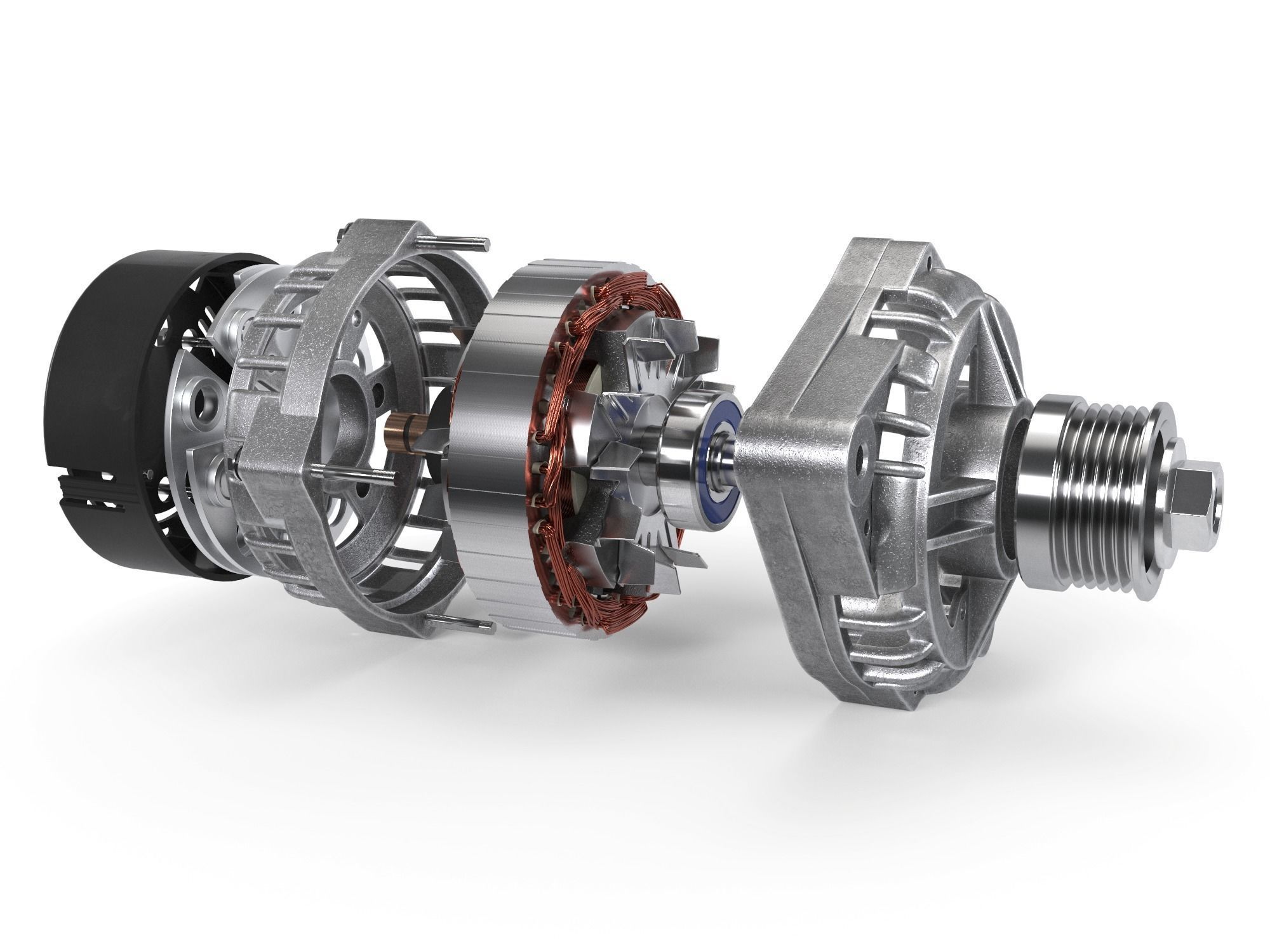 Car Alternator 3D model_4