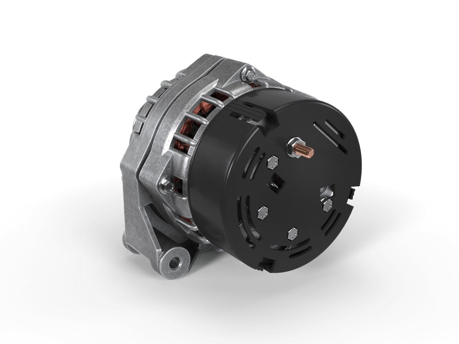 Car Alternator 3D model_3