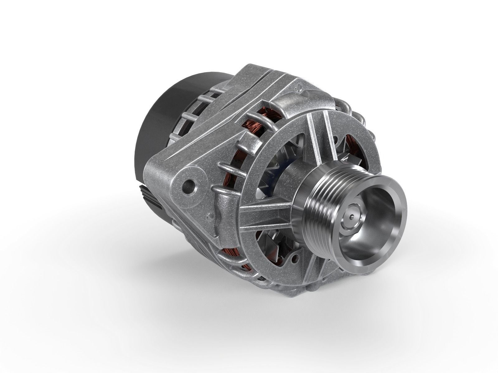 Car Alternator 3D model_2