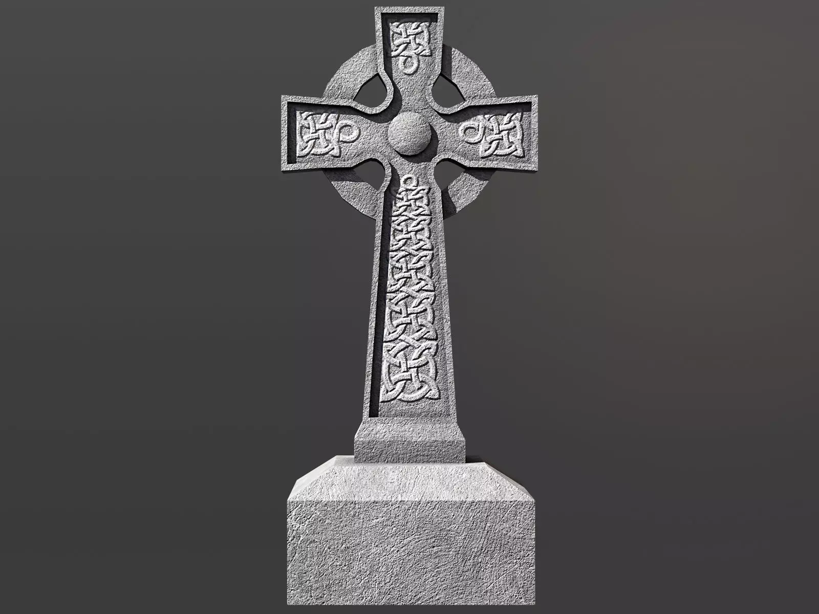 Celtic Tombstone 01 Low-poly 3D model