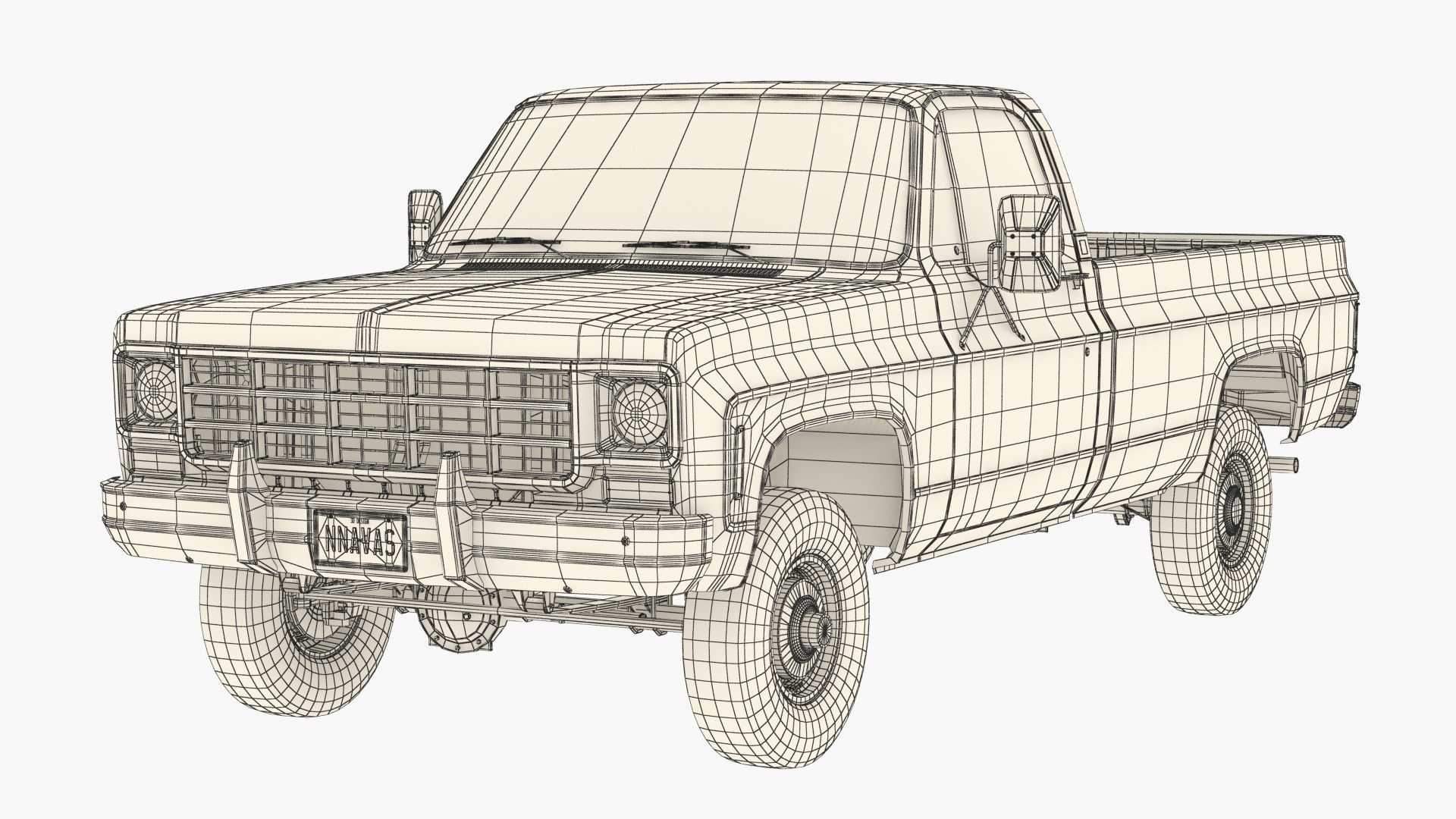 GENERIC PICKUP TRUCK 7 3D model_19