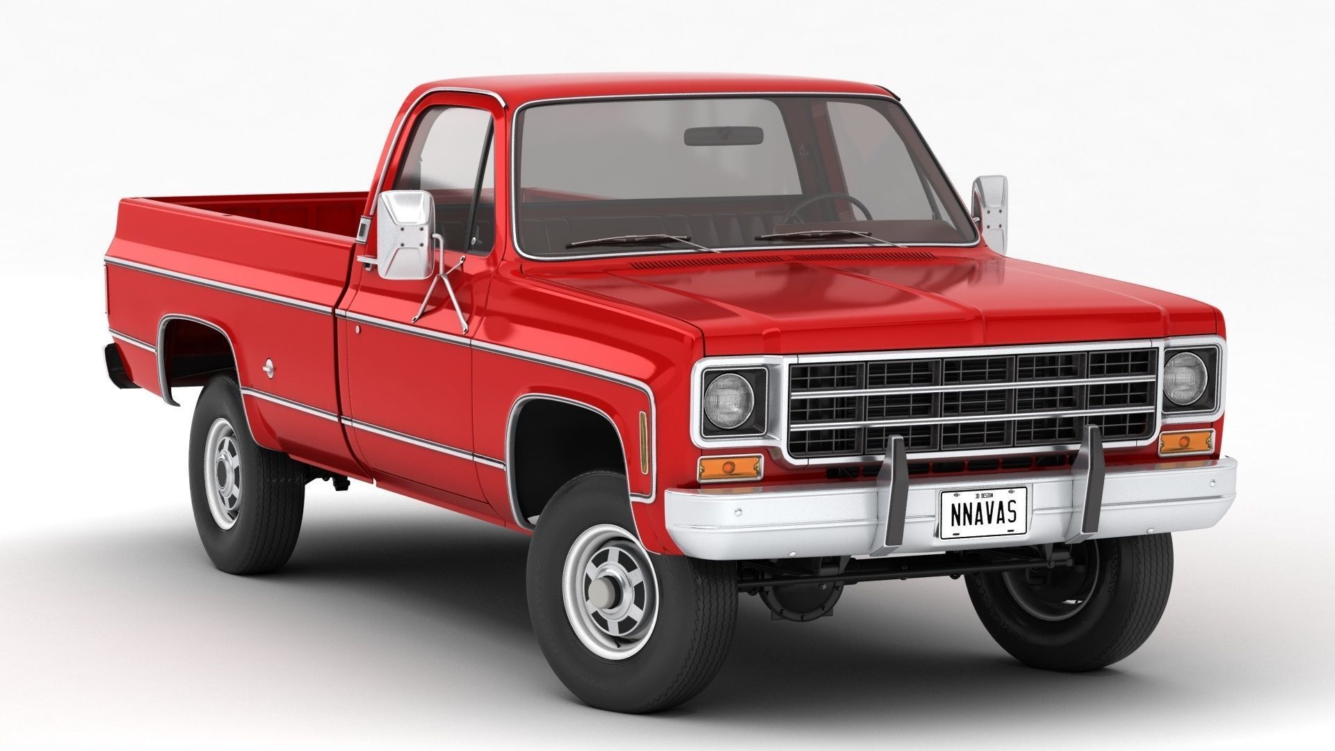 GENERIC PICKUP TRUCK 7 3D model_2