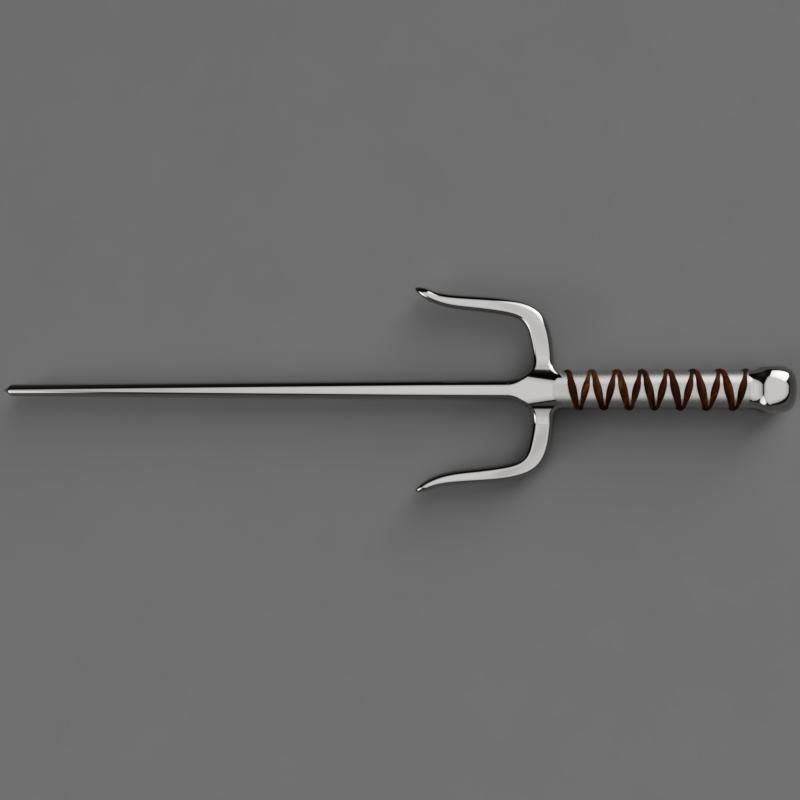 Ninja Sai Weapon 3D print model_1
