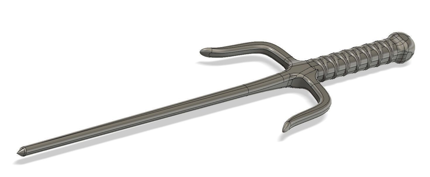Ninja Sai Weapon 3D print model_5