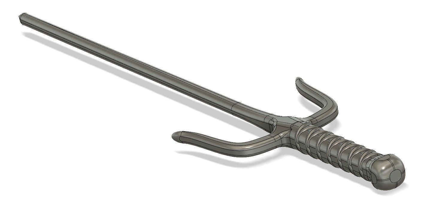 Ninja Sai Weapon 3D print model_6