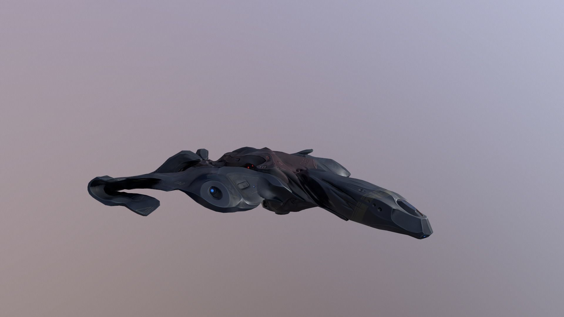 Spaceship Butterfly Low-poly 3D model_26