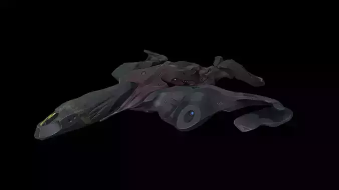 Spaceship Butterfly Low-poly 3D model