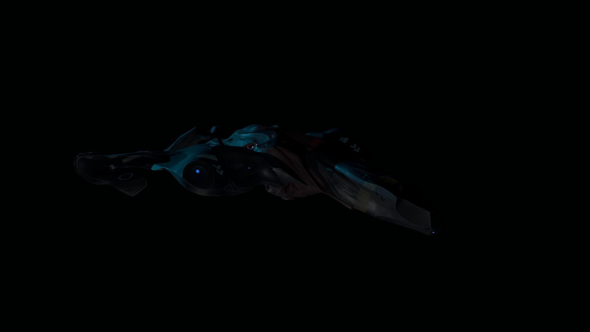 Spaceship Butterfly Low-poly 3D model_16