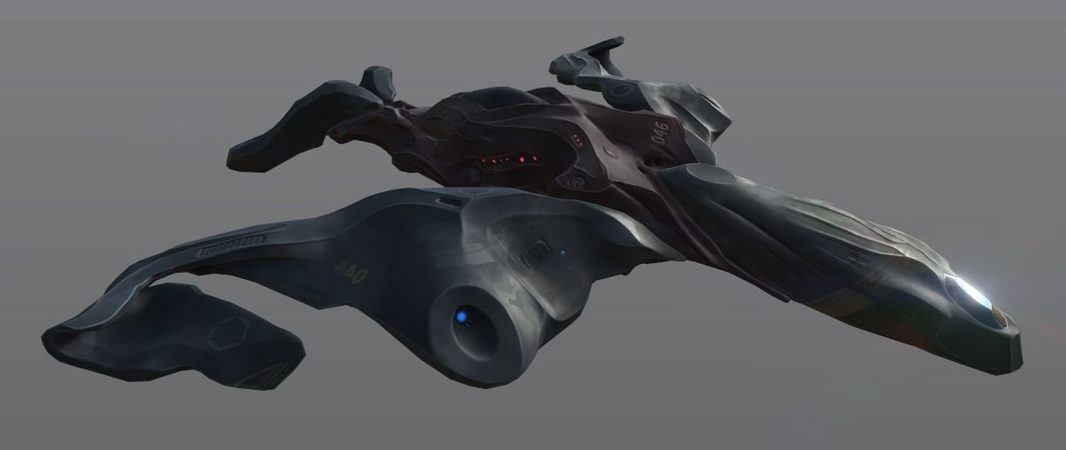 Spaceship Butterfly Low-poly 3D model_25