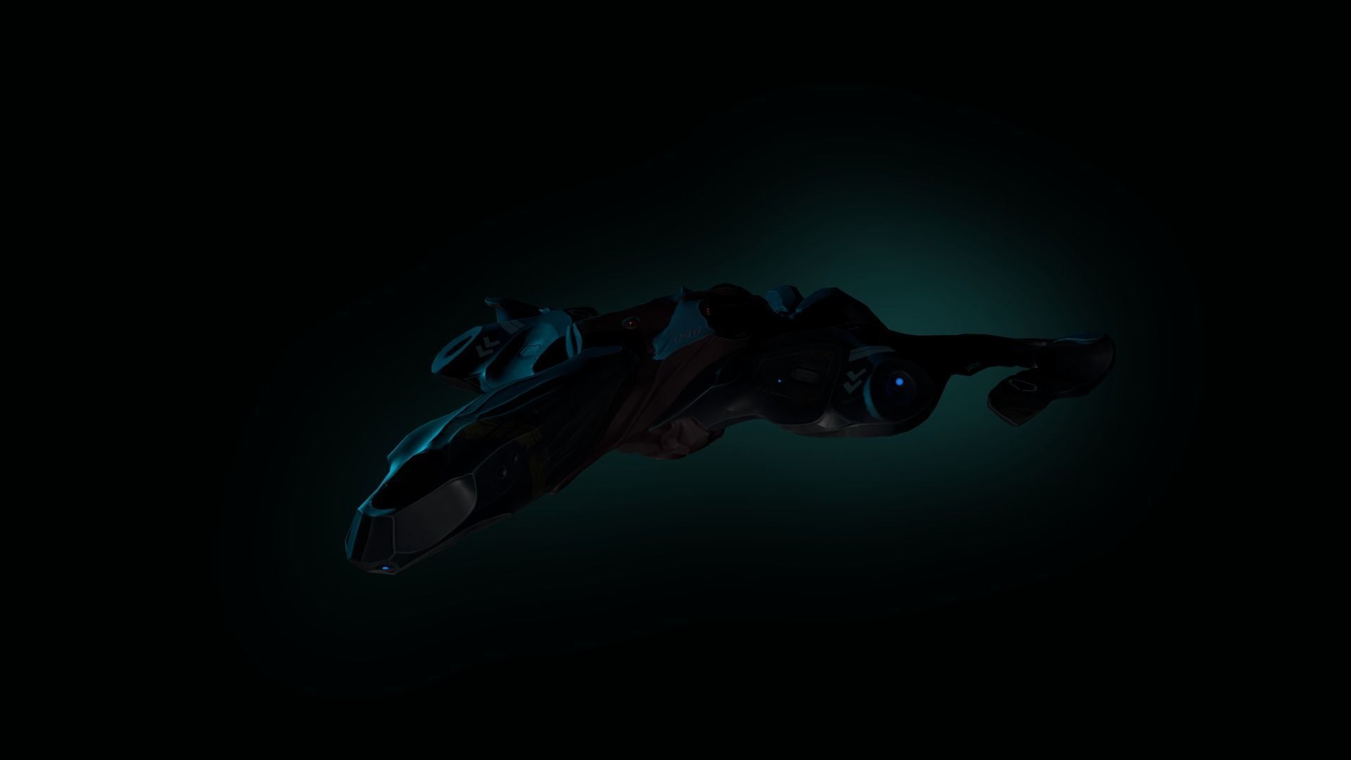 Spaceship Butterfly Low-poly 3D model_15