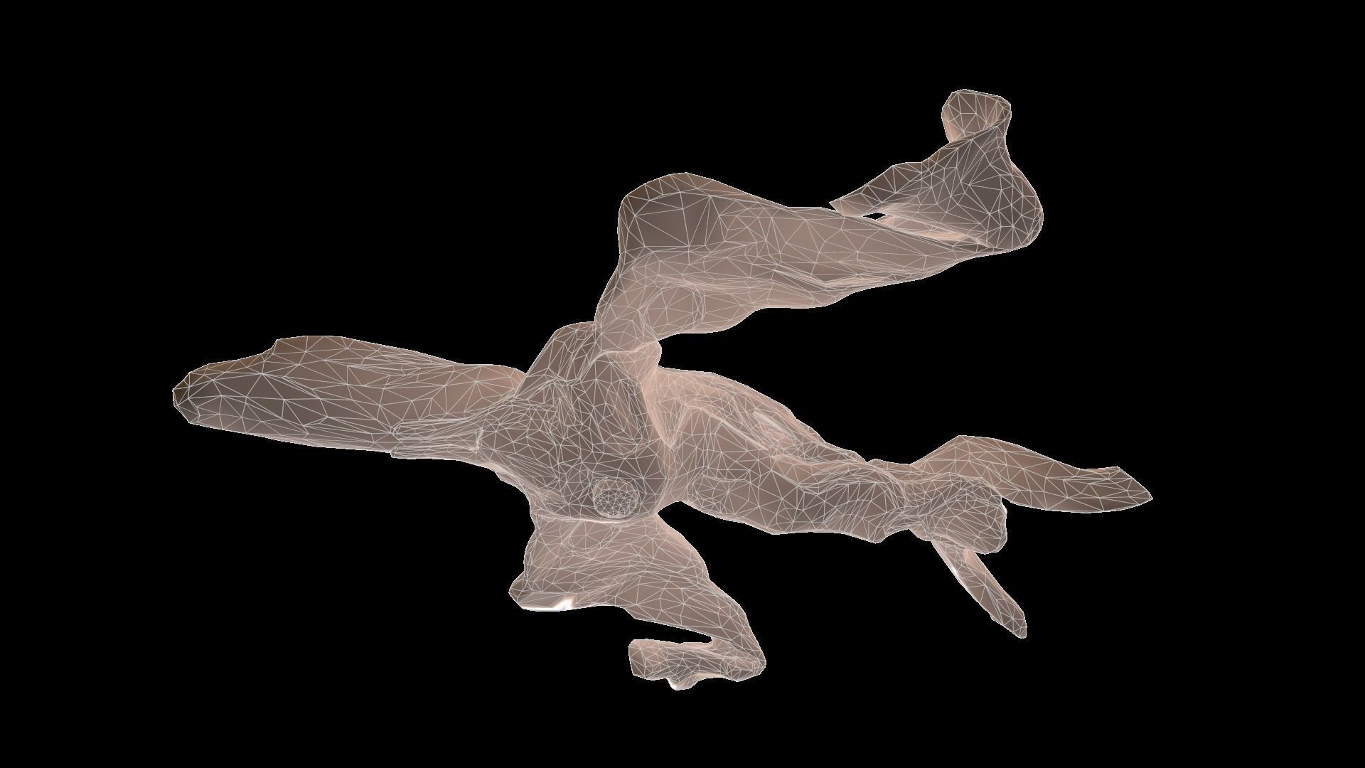Spaceship Butterfly Low-poly 3D model_10