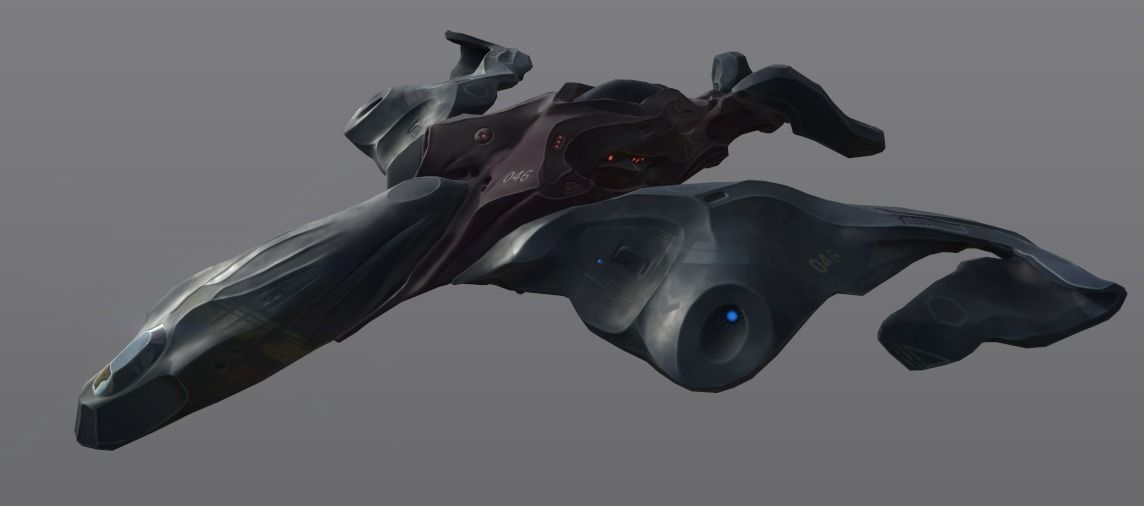 Spaceship Butterfly Low-poly 3D model_21