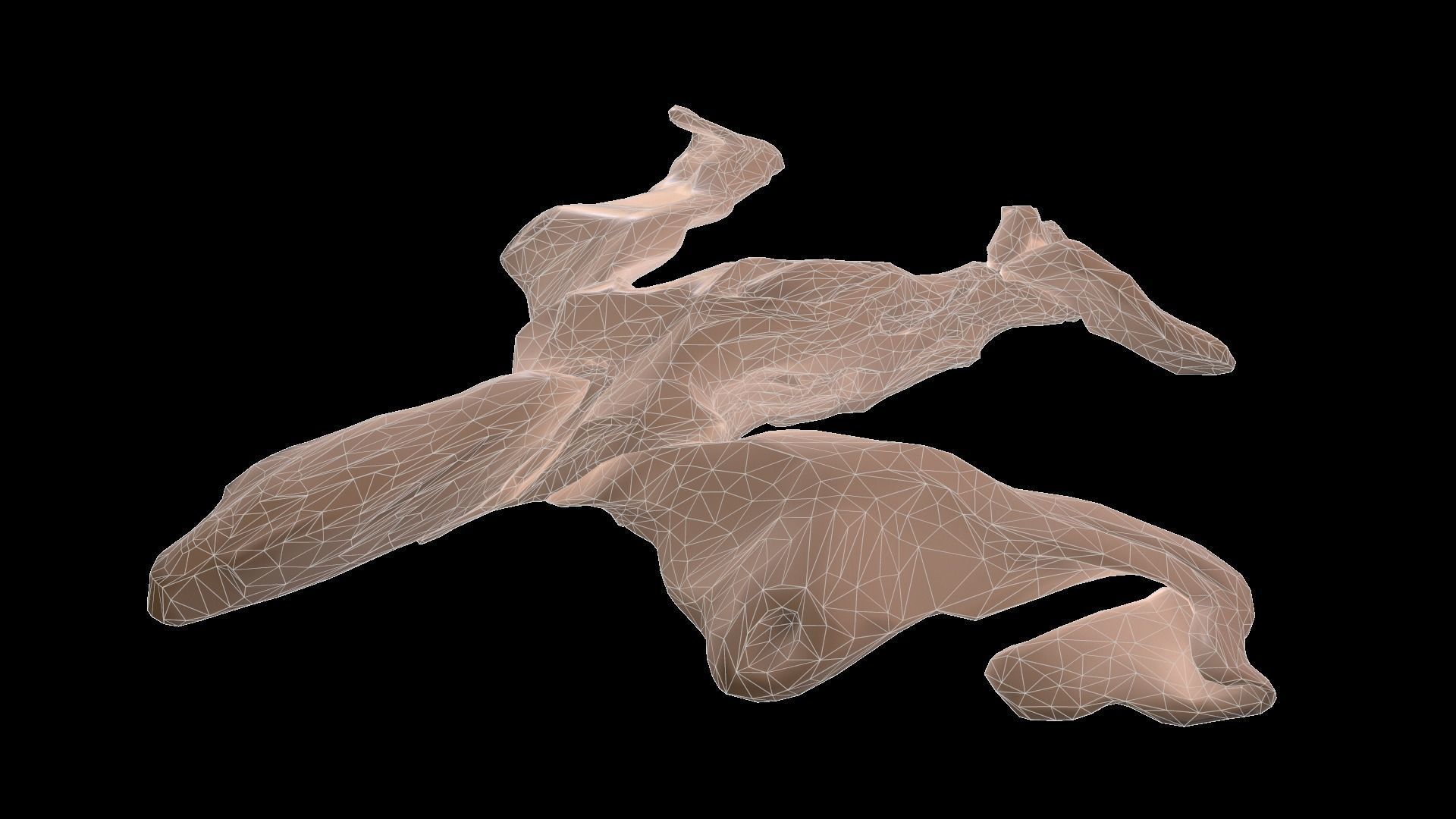 Spaceship Butterfly Low-poly 3D model_9