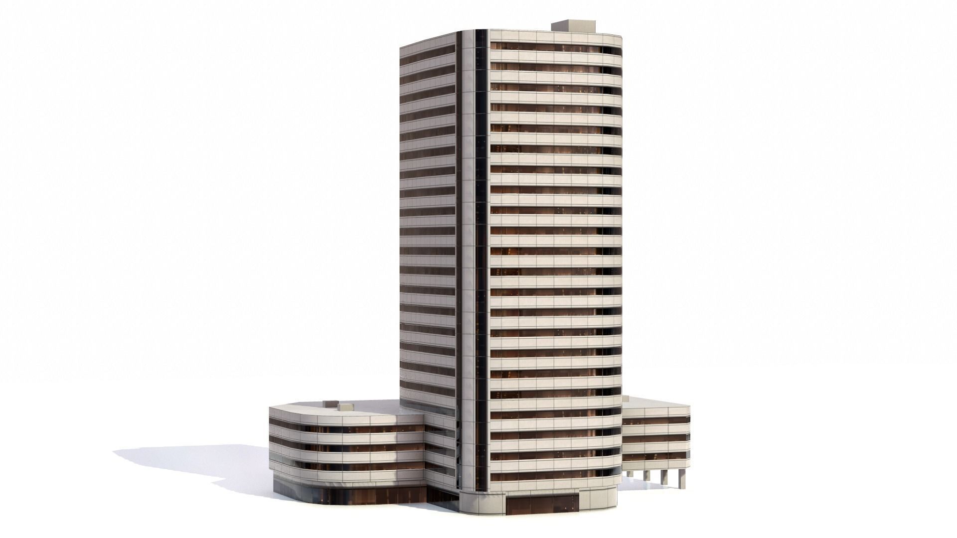 Building PBR Game Ready tall Low-poly 3D model_1