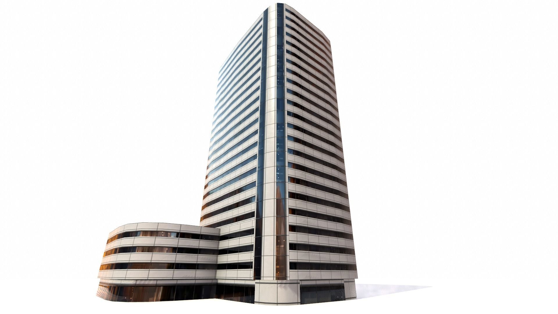 Building PBR Game Ready tall Low-poly 3D model_8