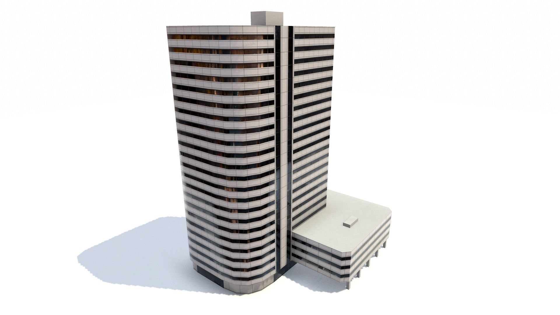 Building PBR Game Ready tall Low-poly 3D model_4