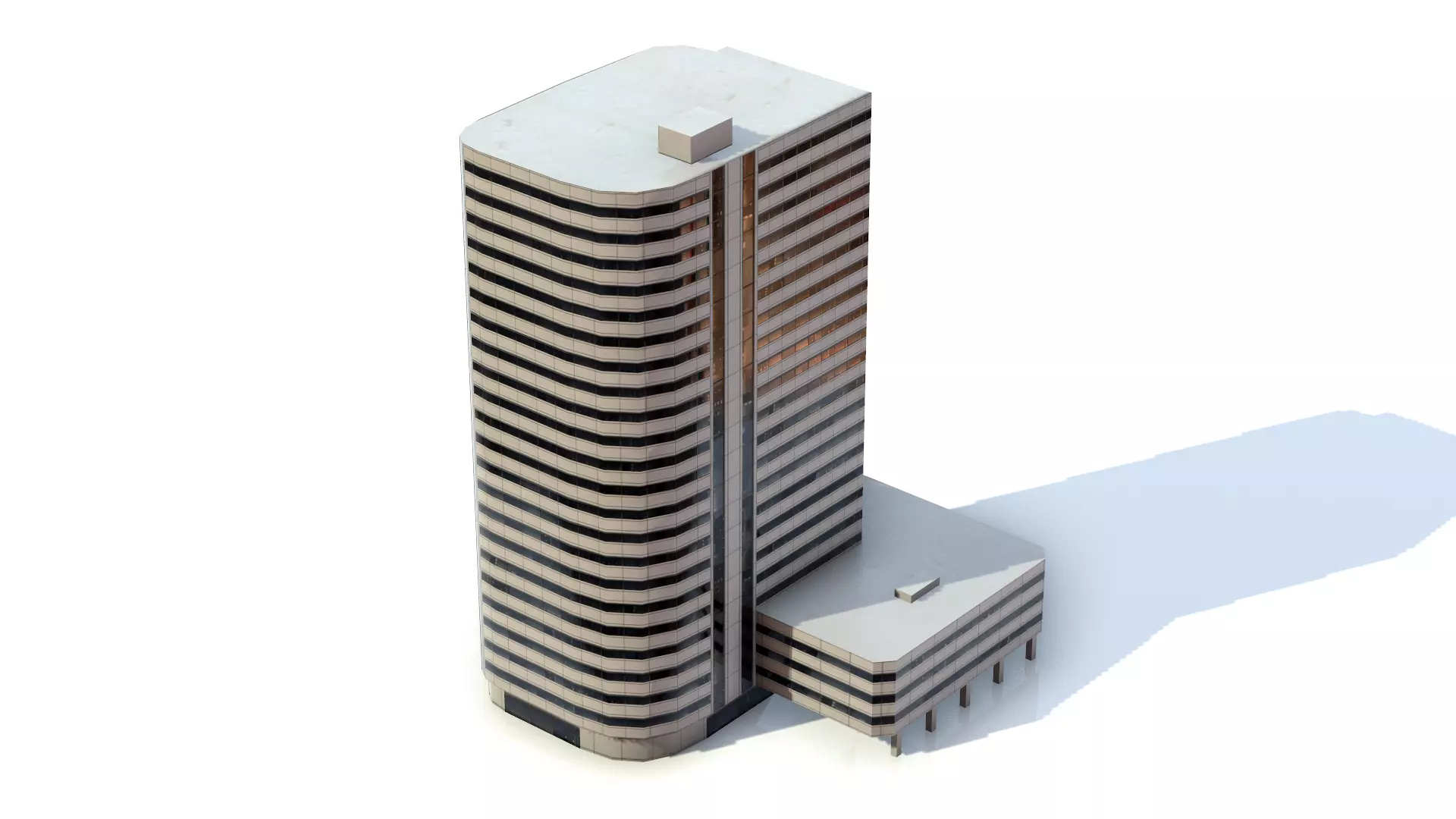 Building PBR Game Ready tall Low-poly 3D model_0