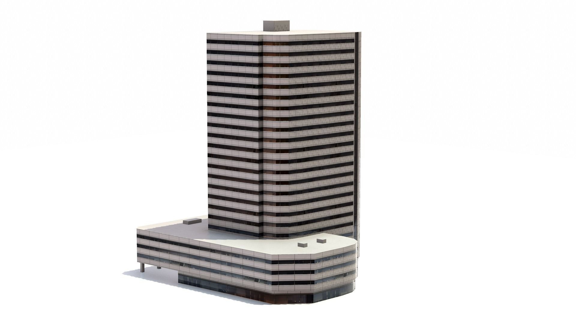 Building PBR Game Ready tall Low-poly 3D model_3