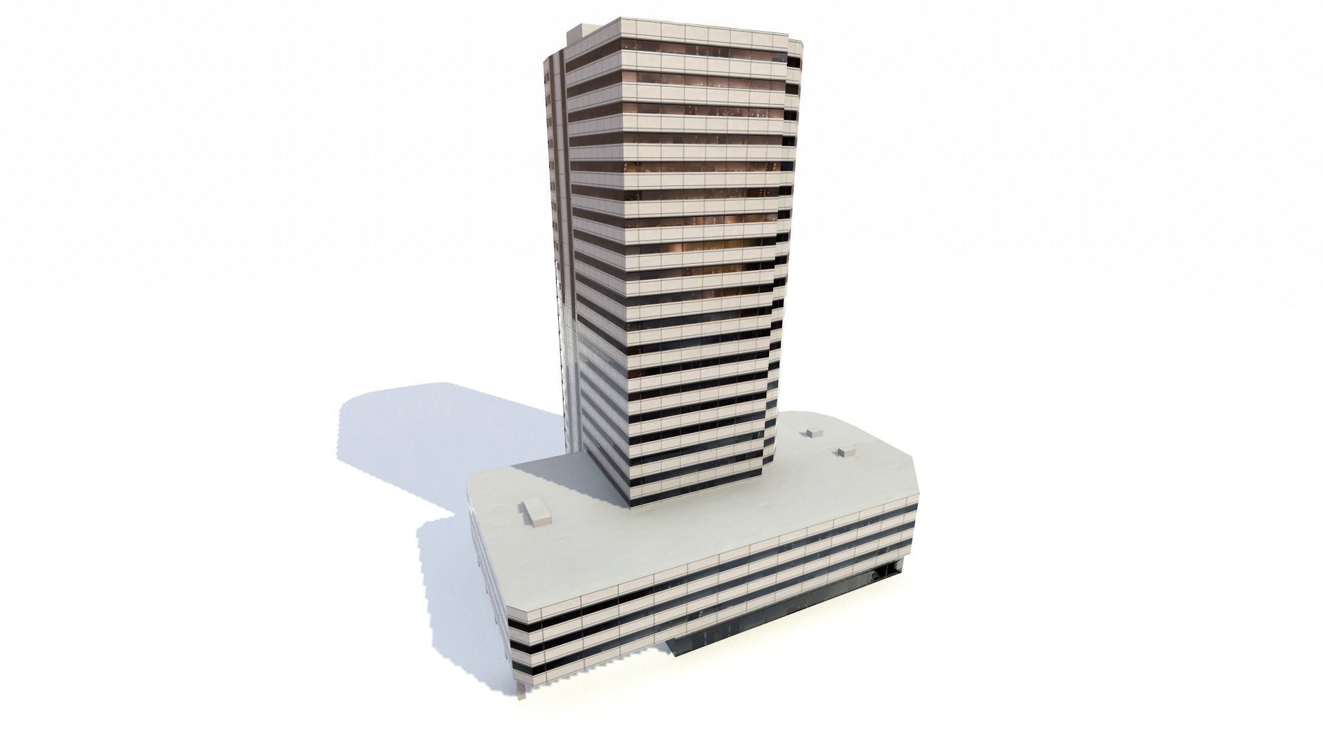 Building PBR Game Ready tall Low-poly 3D model_11