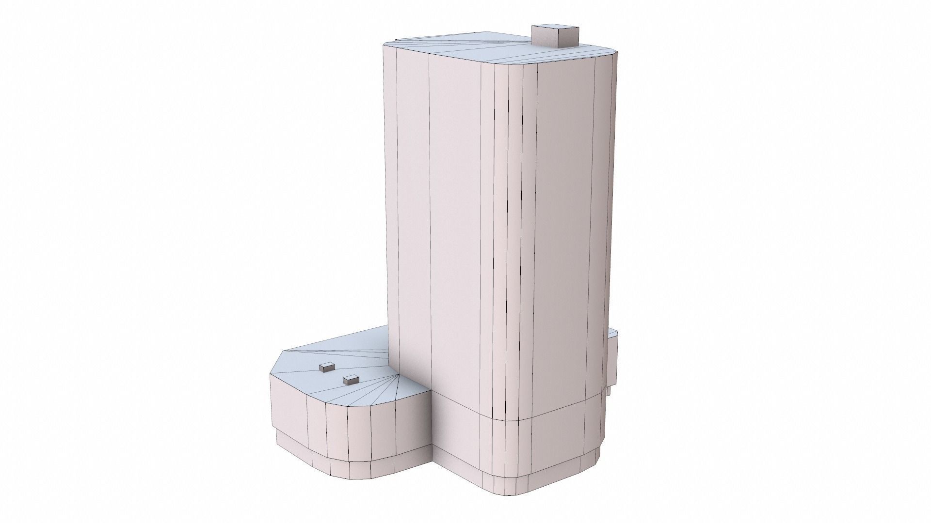 Building PBR Game Ready tall Low-poly 3D model_18