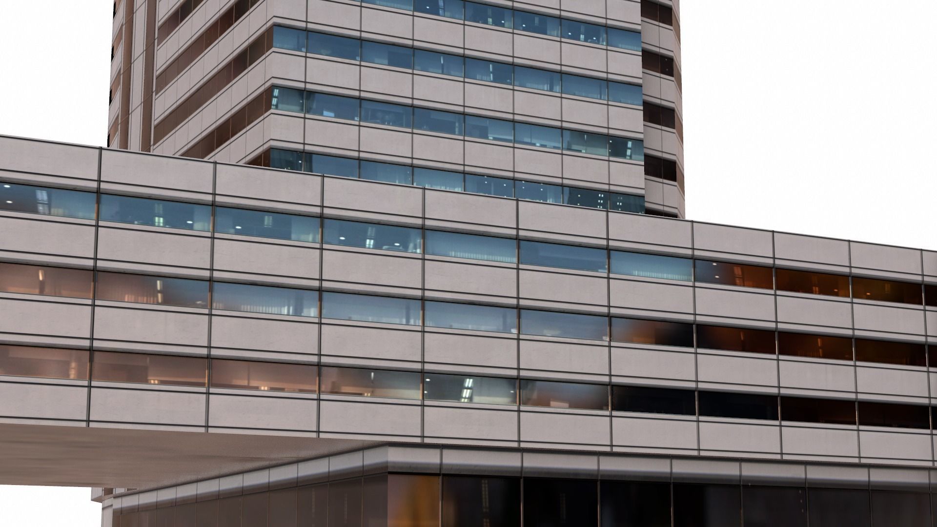 Building PBR Game Ready tall Low-poly 3D model_15