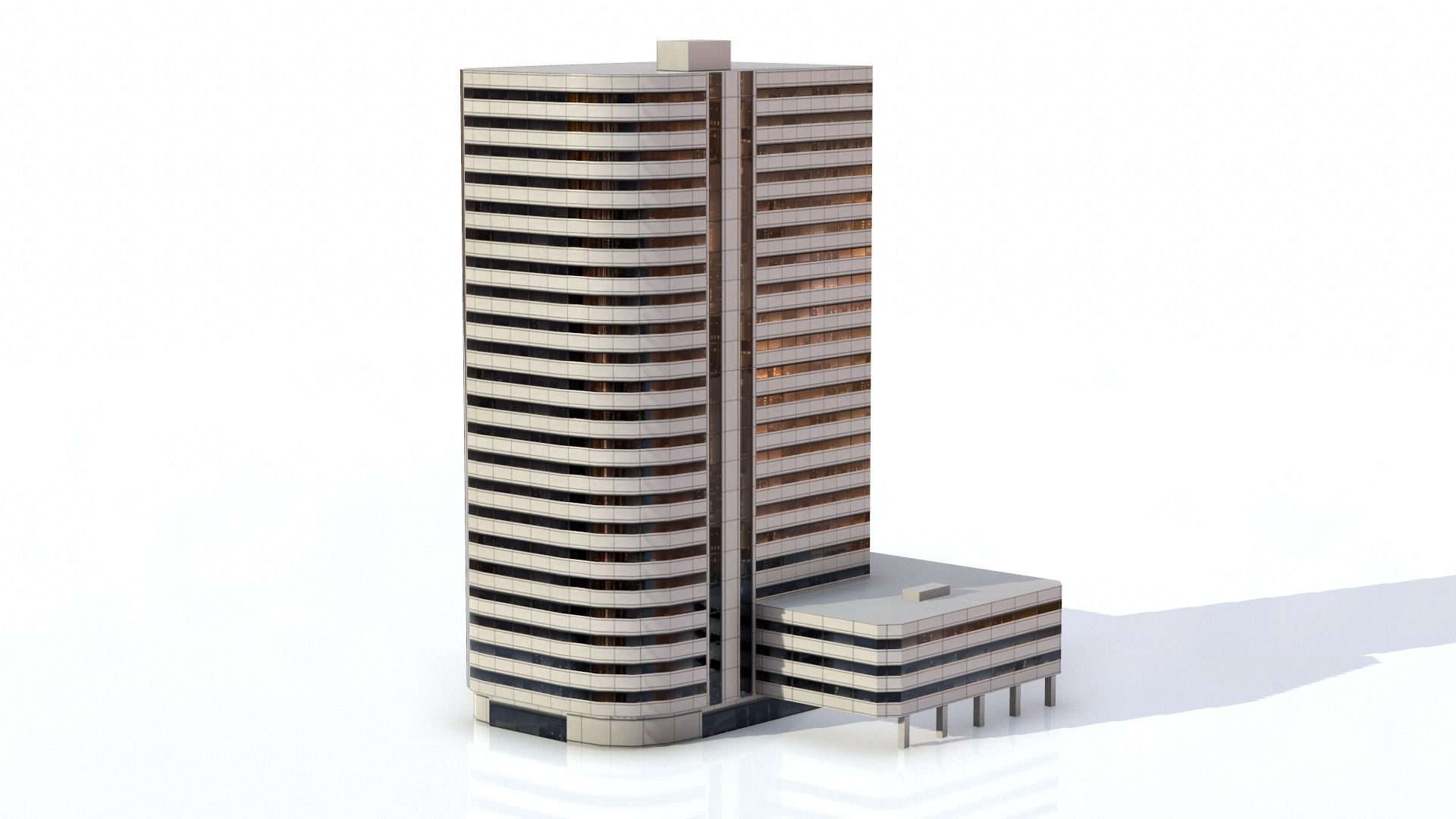 Building PBR Game Ready tall Low-poly 3D model_2