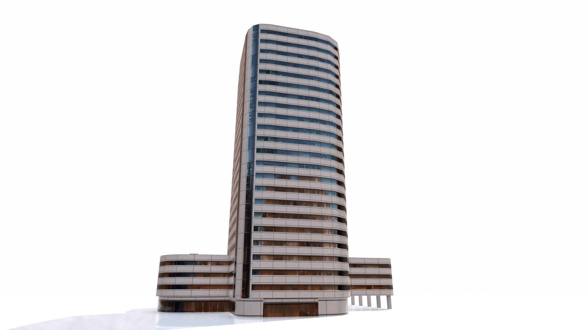 Building PBR Game Ready tall Low-poly 3D model_9