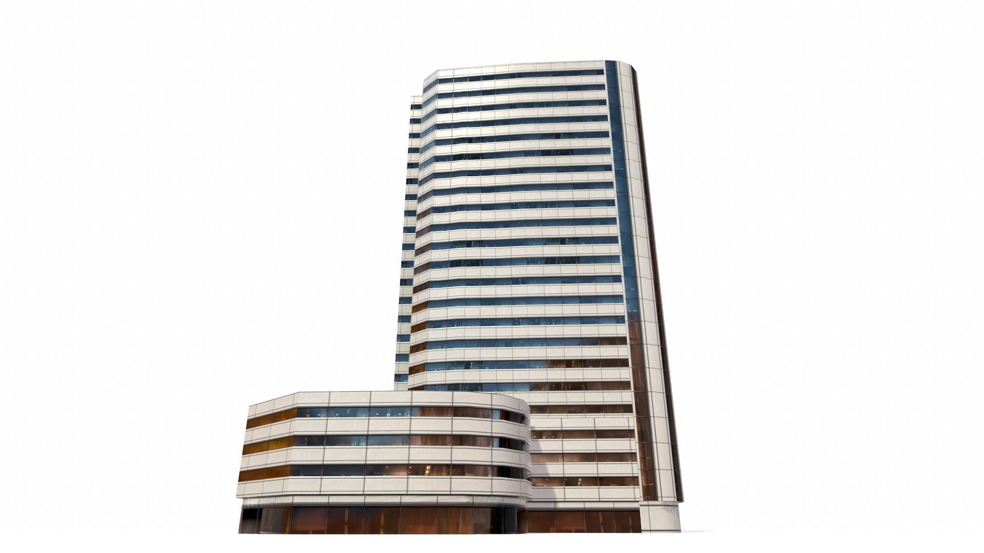 Building PBR Game Ready tall Low-poly 3D model_10