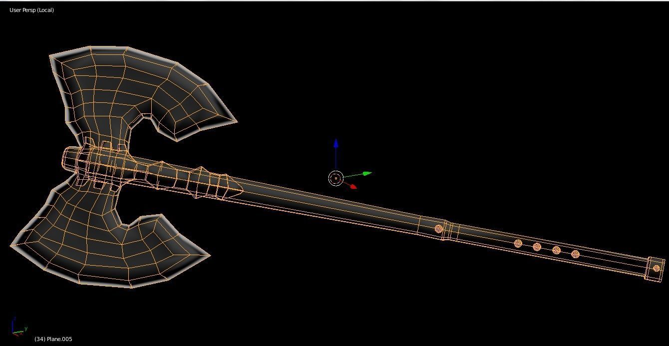 Thogrim Double Axe Low-poly 3D model_11