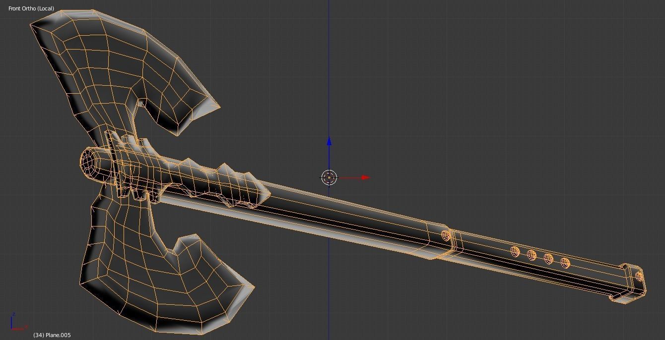 Thogrim Double Axe Low-poly 3D model_13