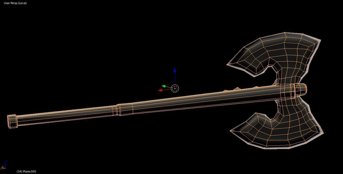 Thogrim Double Axe Low-poly 3D model_10