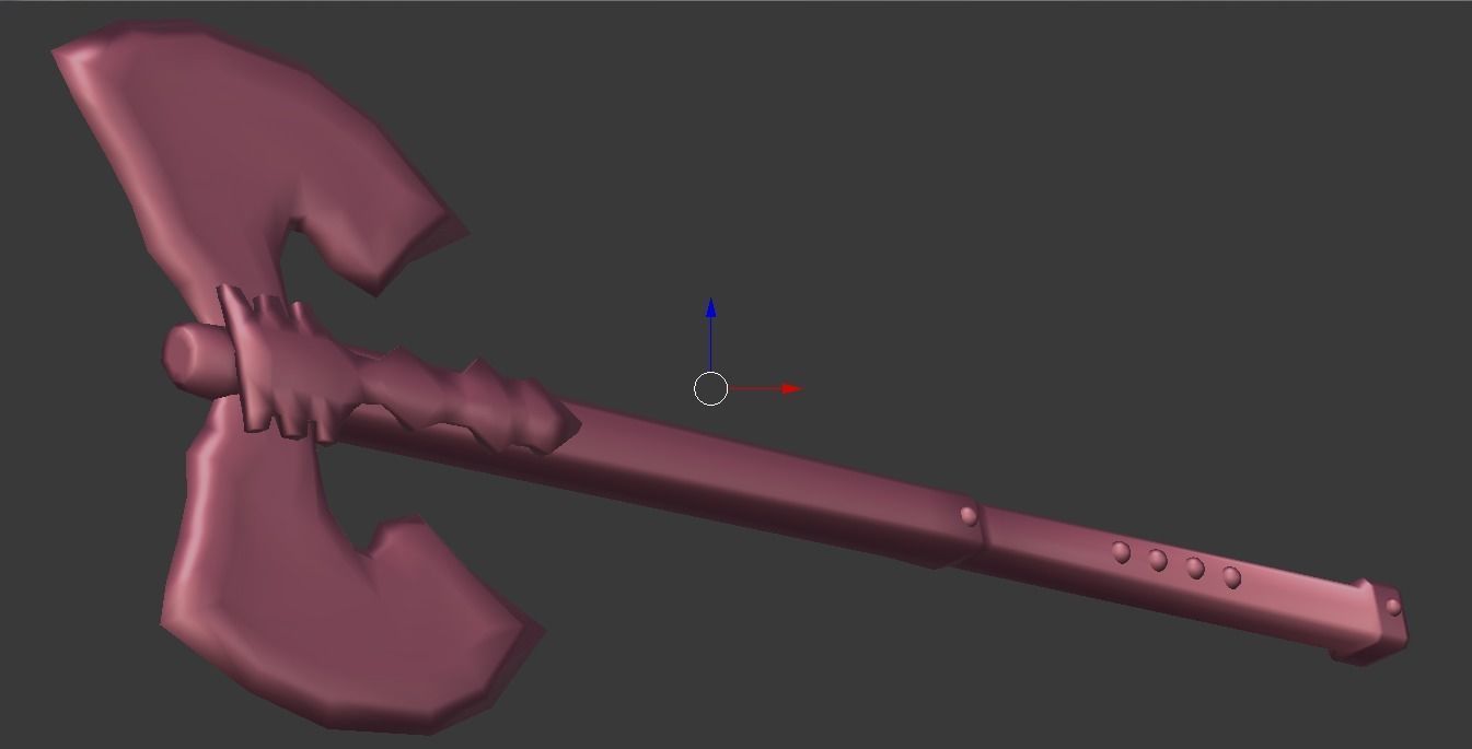 Thogrim Double Axe Low-poly 3D model_12