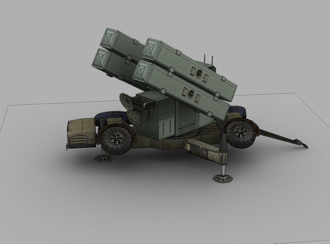 Skyguard Launcher area defense system Low-poly 3D model_9