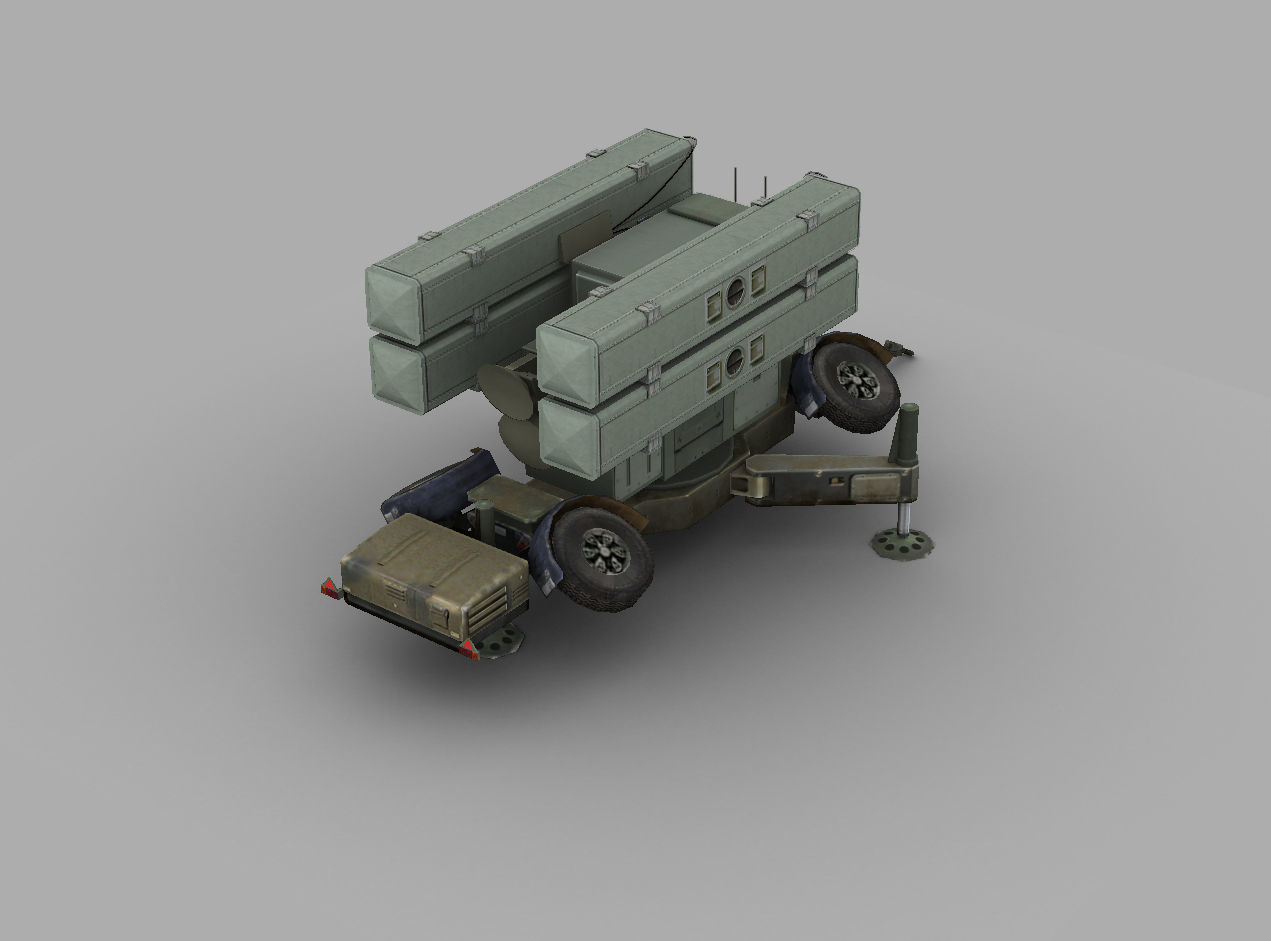 Skyguard Launcher area defense system Low-poly 3D model_6