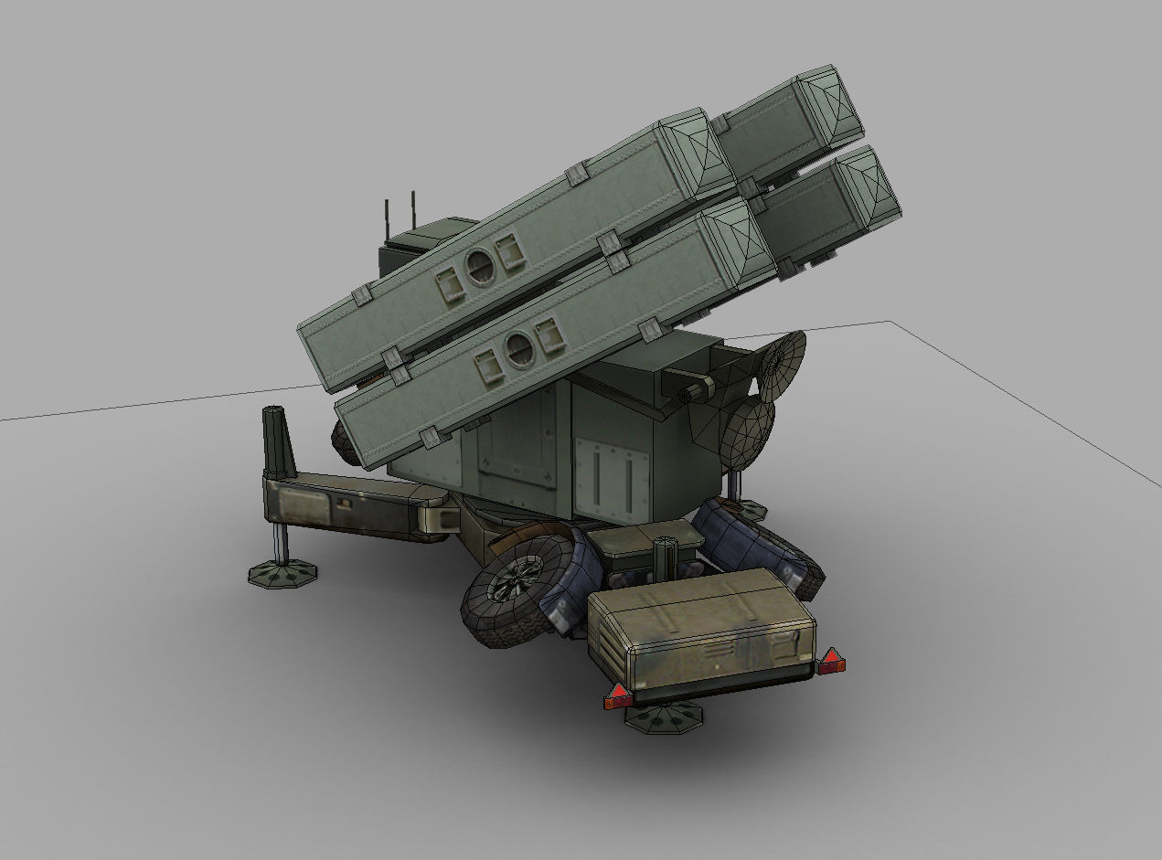 Skyguard Launcher area defense system Low-poly 3D model_10