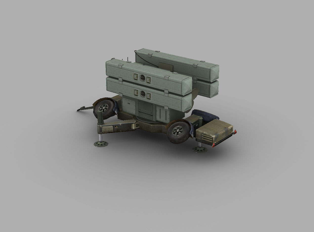 Skyguard Launcher area defense system Low-poly 3D model_2