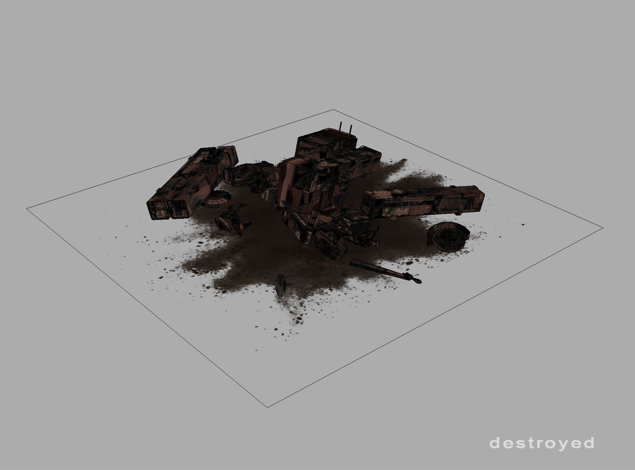 Skyguard Launcher area defense system Low-poly 3D model_15