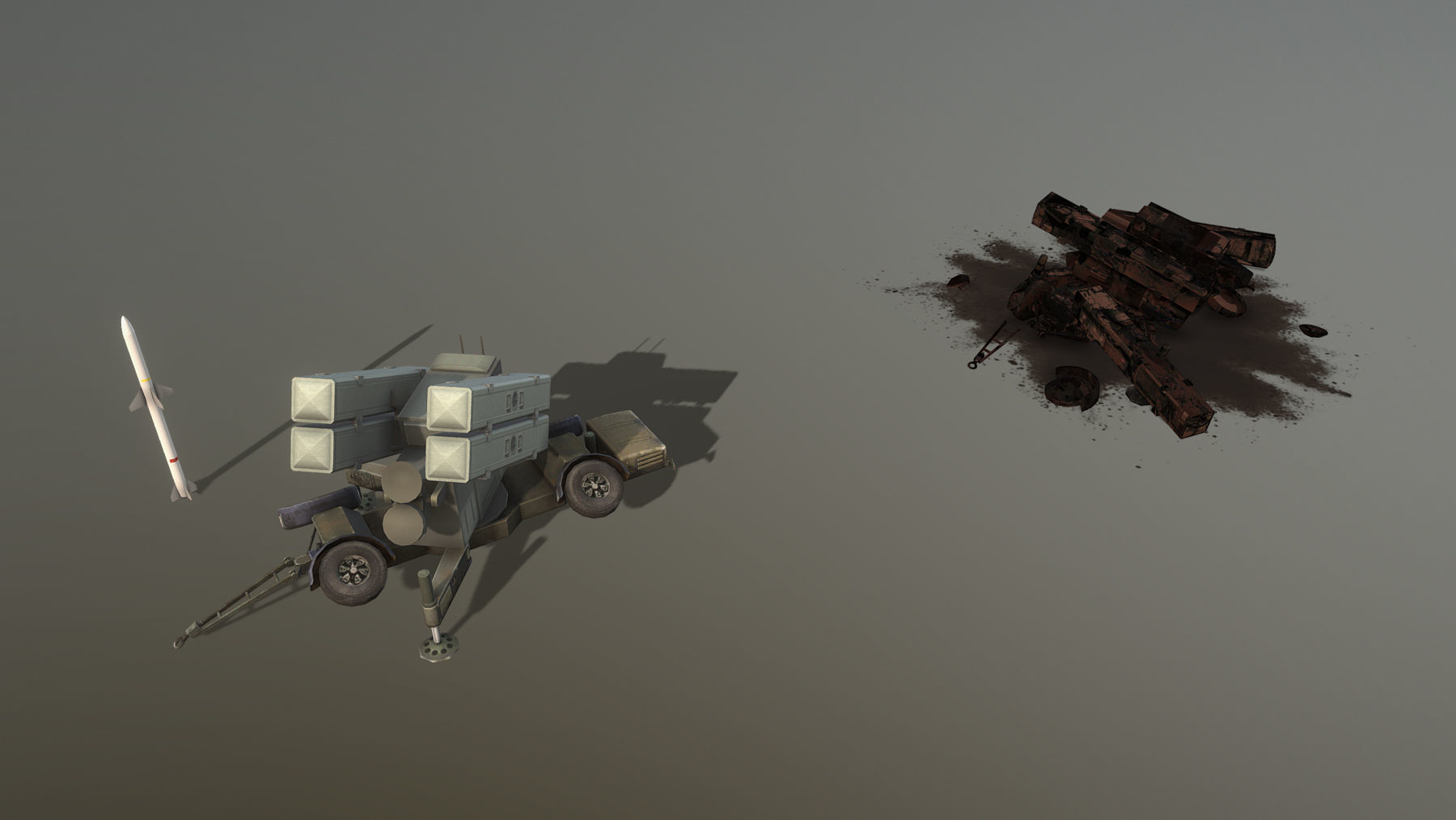 Skyguard Launcher area defense system Low-poly 3D model_1