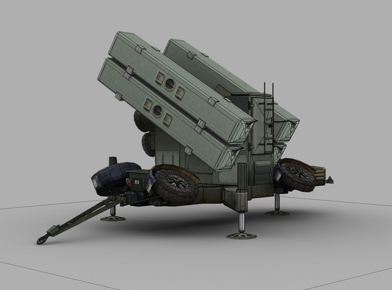Skyguard Launcher area defense system Low-poly 3D model_11