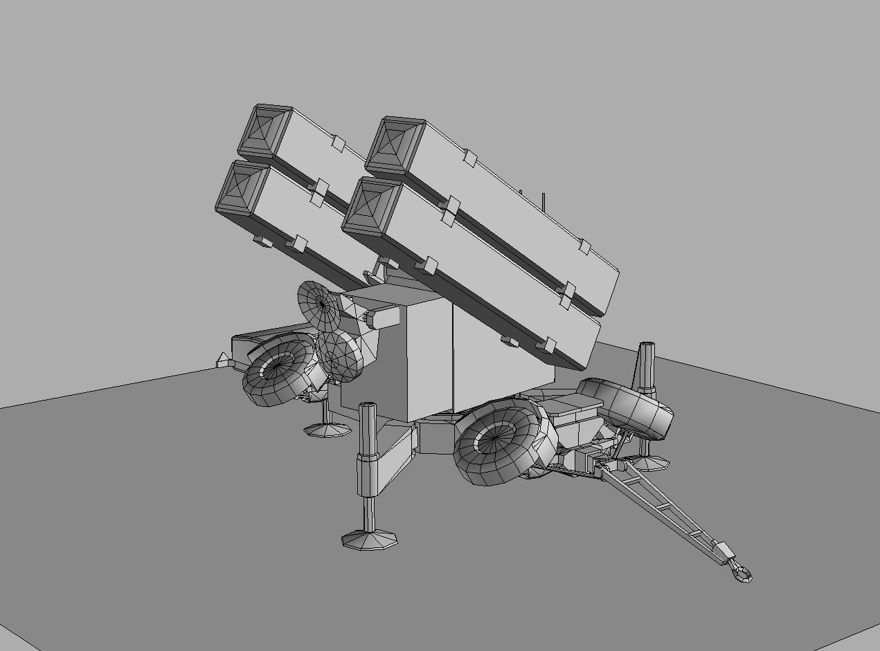 Skyguard Launcher area defense system Low-poly 3D model_13