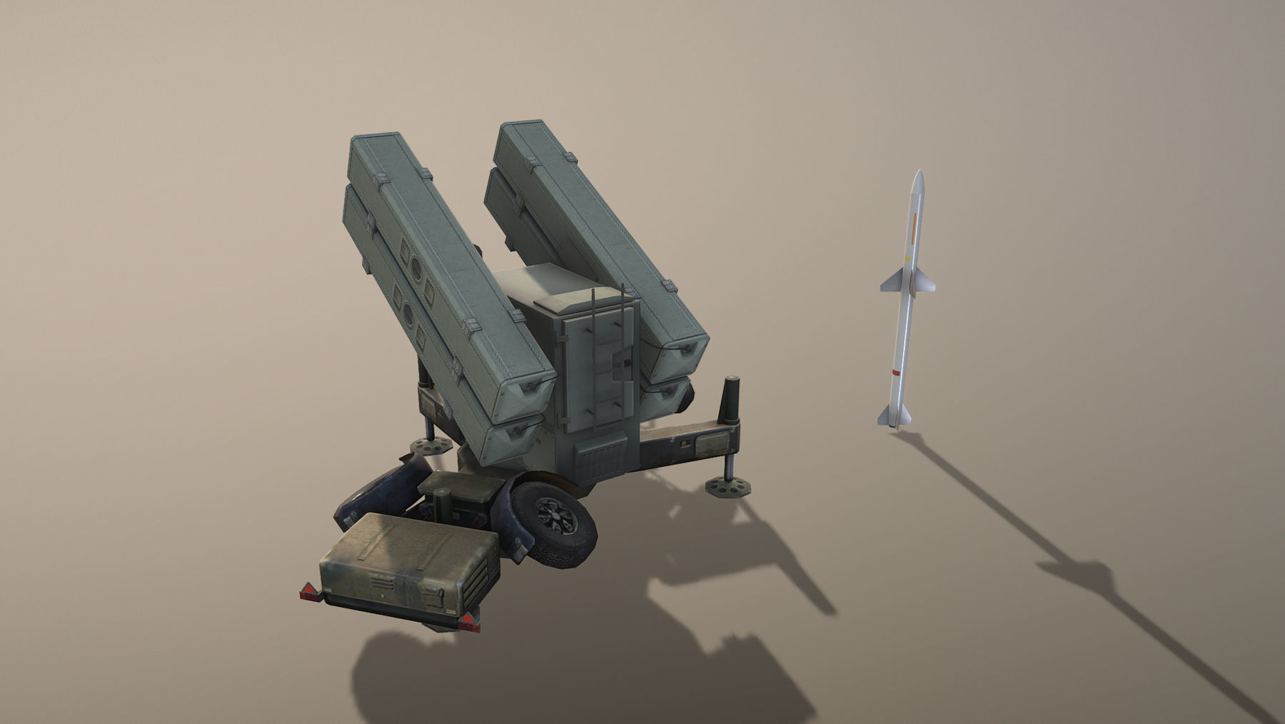 Skyguard Launcher area defense system Low-poly 3D model_5