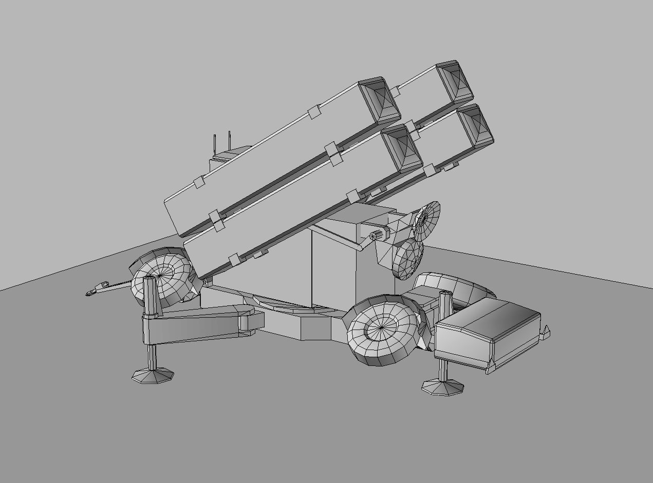 Skyguard Launcher area defense system Low-poly 3D model_14