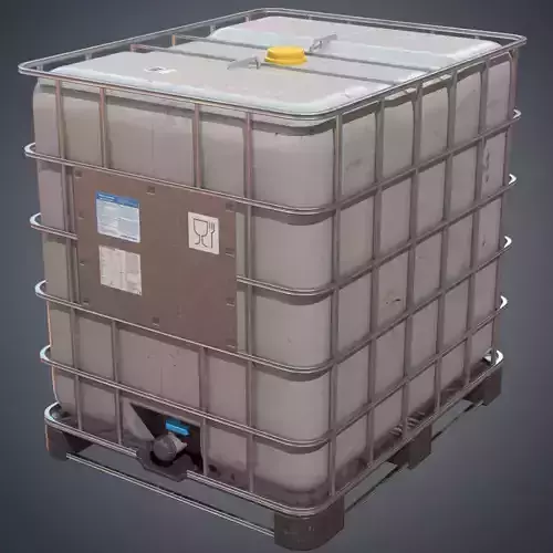Liquid tank container Low-poly 3D model