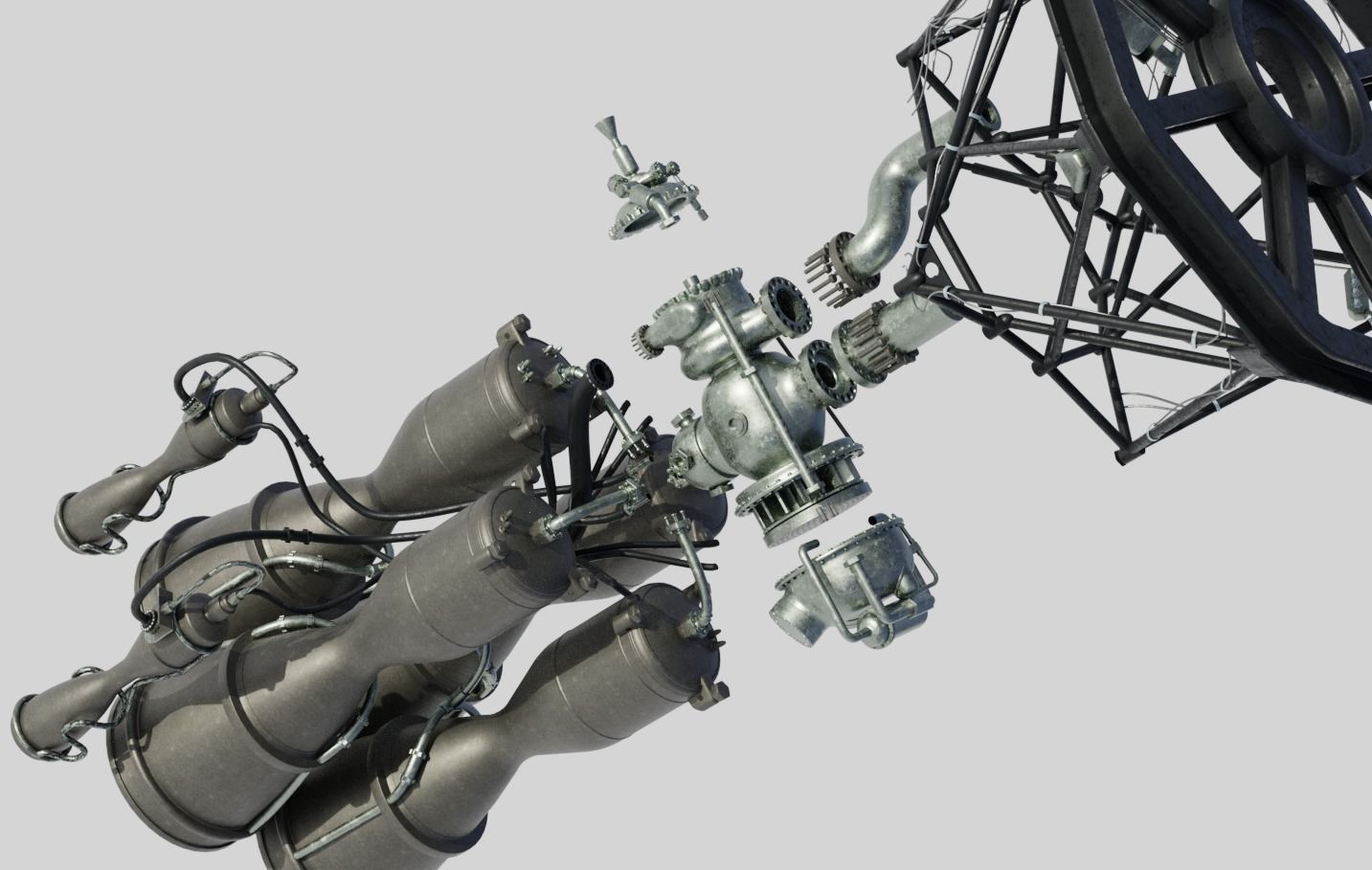 RD-108 Rocket engine 3D model_26