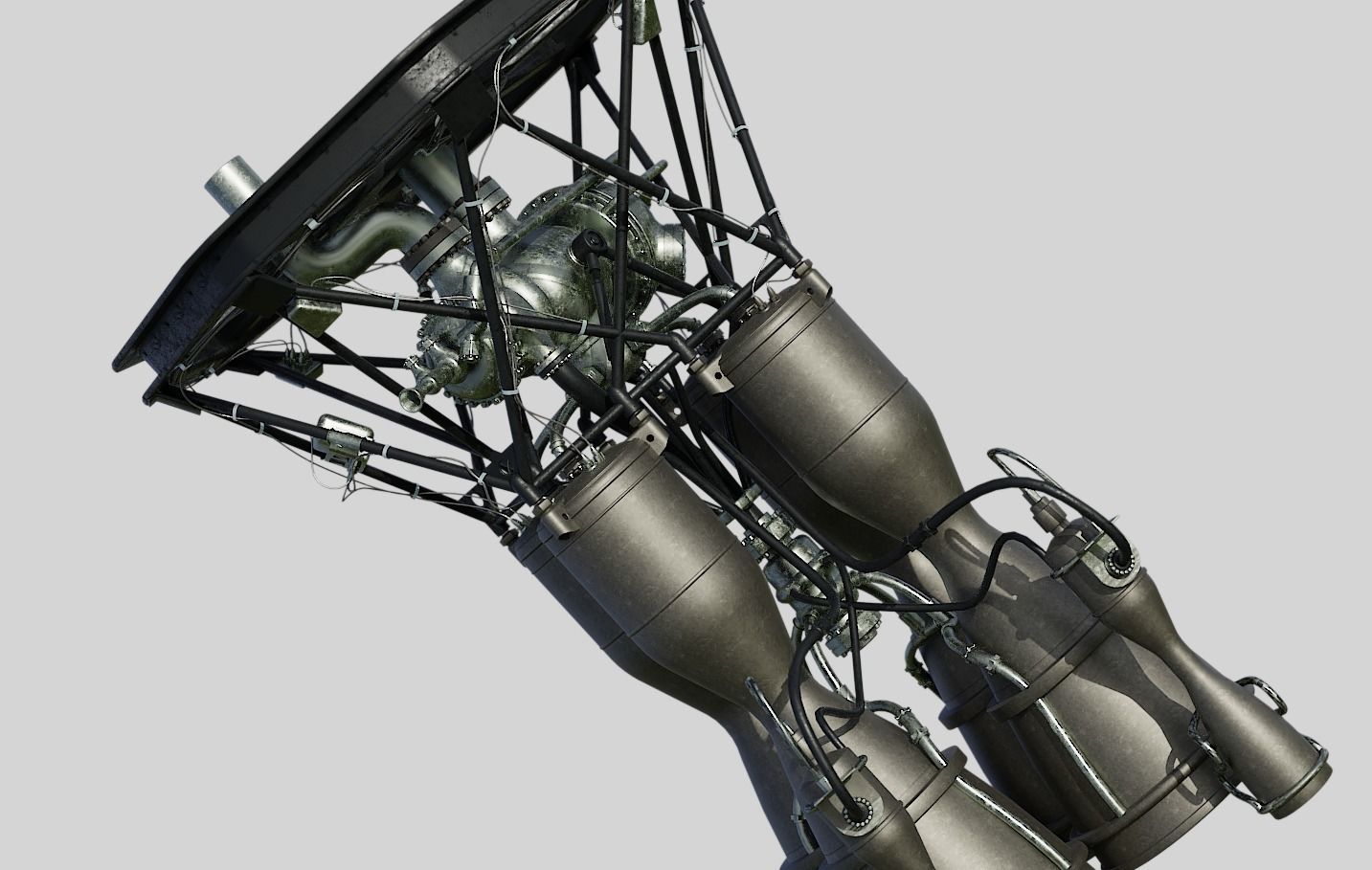 RD-108 Rocket engine 3D model_2