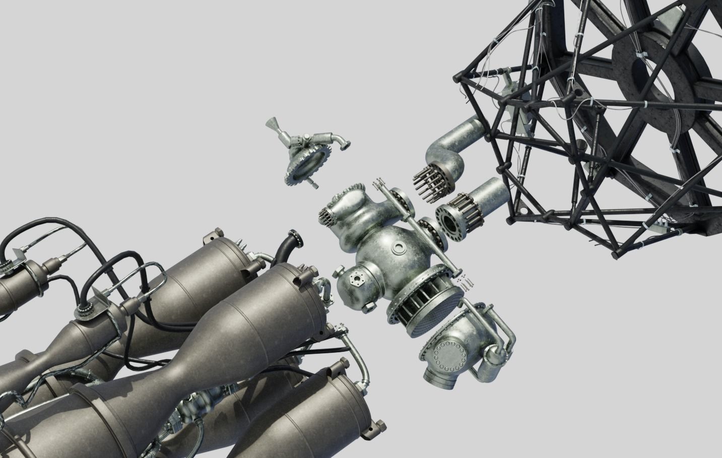 RD-108 Rocket engine 3D model_20