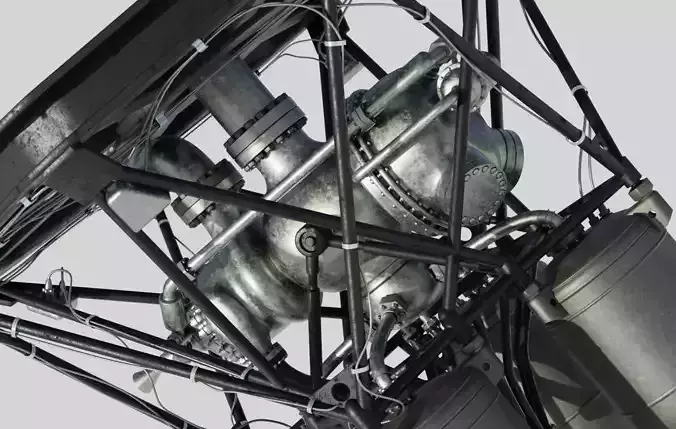 RD-108 Rocket engine 3D model
